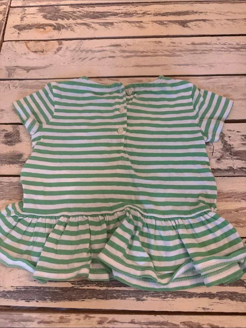 Ralph Lauren baby girl stripe embroidery top
